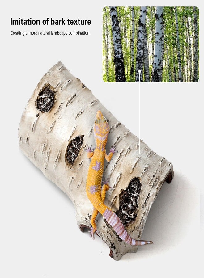 DINTSTYLE Reptile Hideout for Terrariums,Aquarium Resin Bark Terrarium Decor,Bearded Dragon Cave,Hermit Crab Shelter,Leopard Gecko Hiding Spot,Tarantula Decor,Large Iguana Tank Accessories,Hamster Hides(S) - Image 5